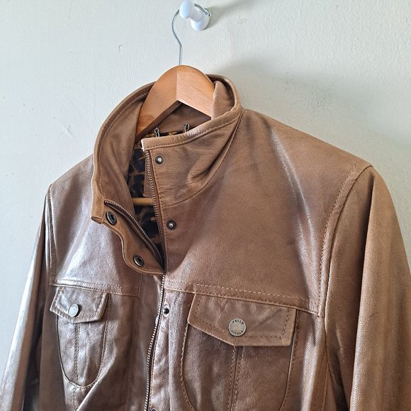 Pelle Studio Brown 100% Leather Jacket - L - Picture 7 of 7